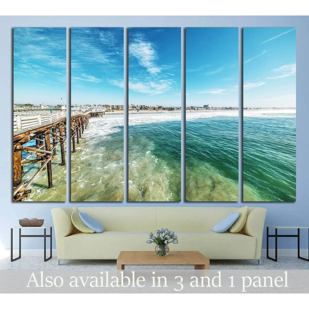San Diego Crystal Pier Wall Art – Premium Ready-to-Hang Canvas Print #1032