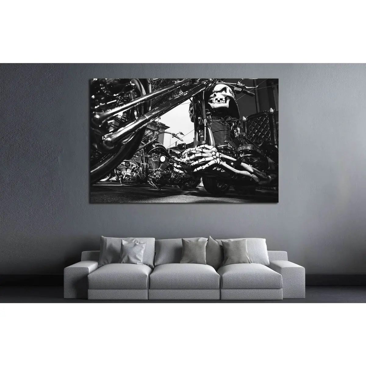 Custom Motor Bike №539 Ready To Hang Canvas Print 2