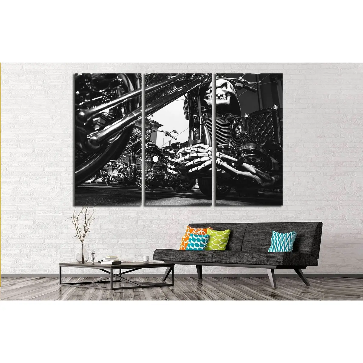 Custom Motor Bike №539 Ready To Hang Canvas Print 5