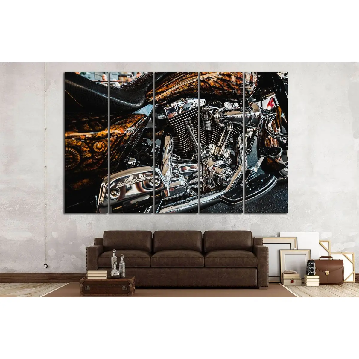 Custom Motorcycle Canvas Art Print №540 – Ready-to-Hang Decor - Image 3