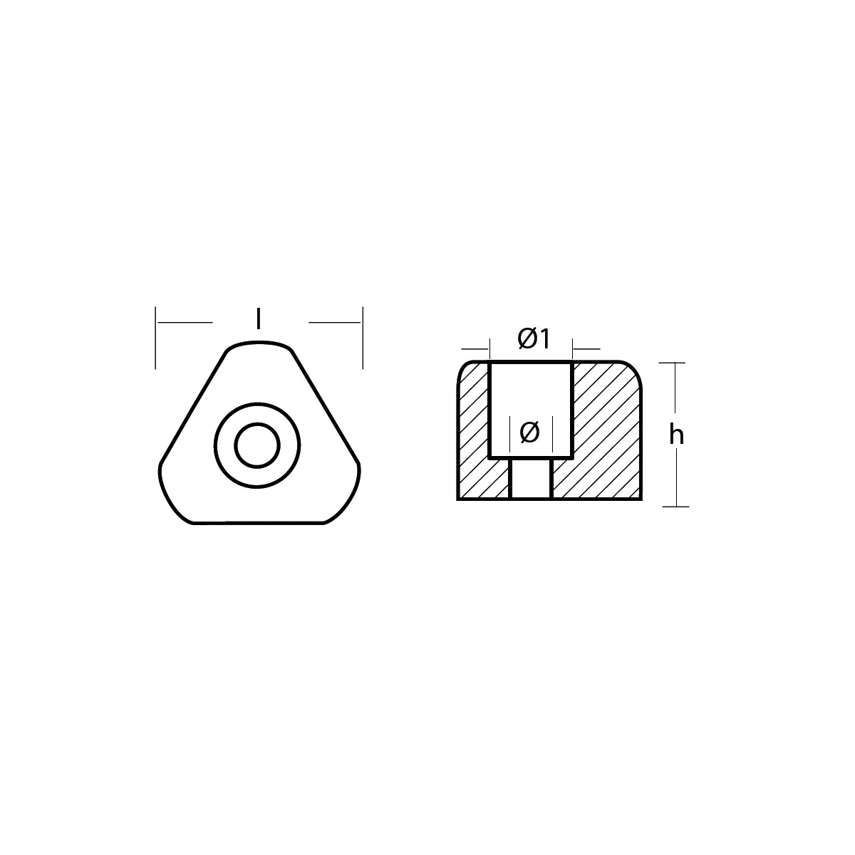 Anode 01022/1 Gori Prop Nut Anode 1