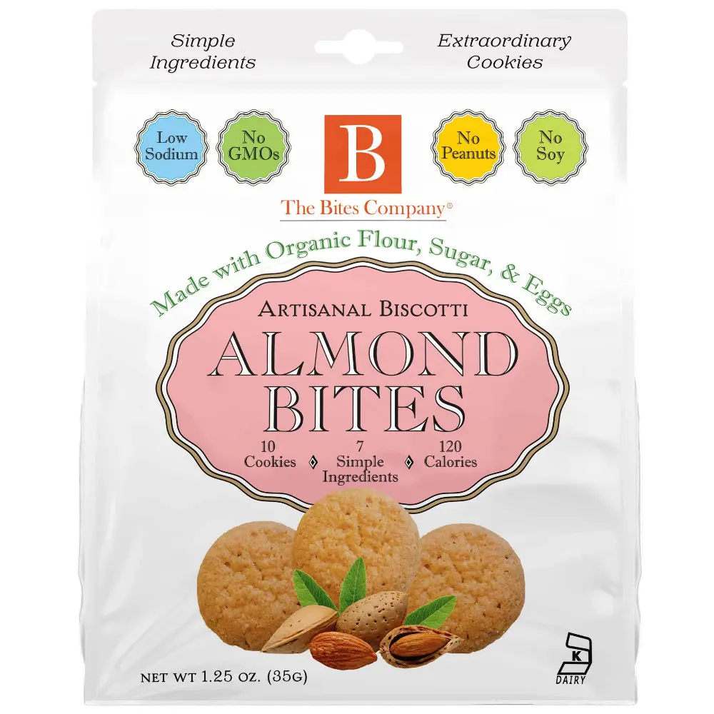 The Bites Co. Artisanal Biscotti Cookies - 1.25 Oz. & 5 Oz. 1