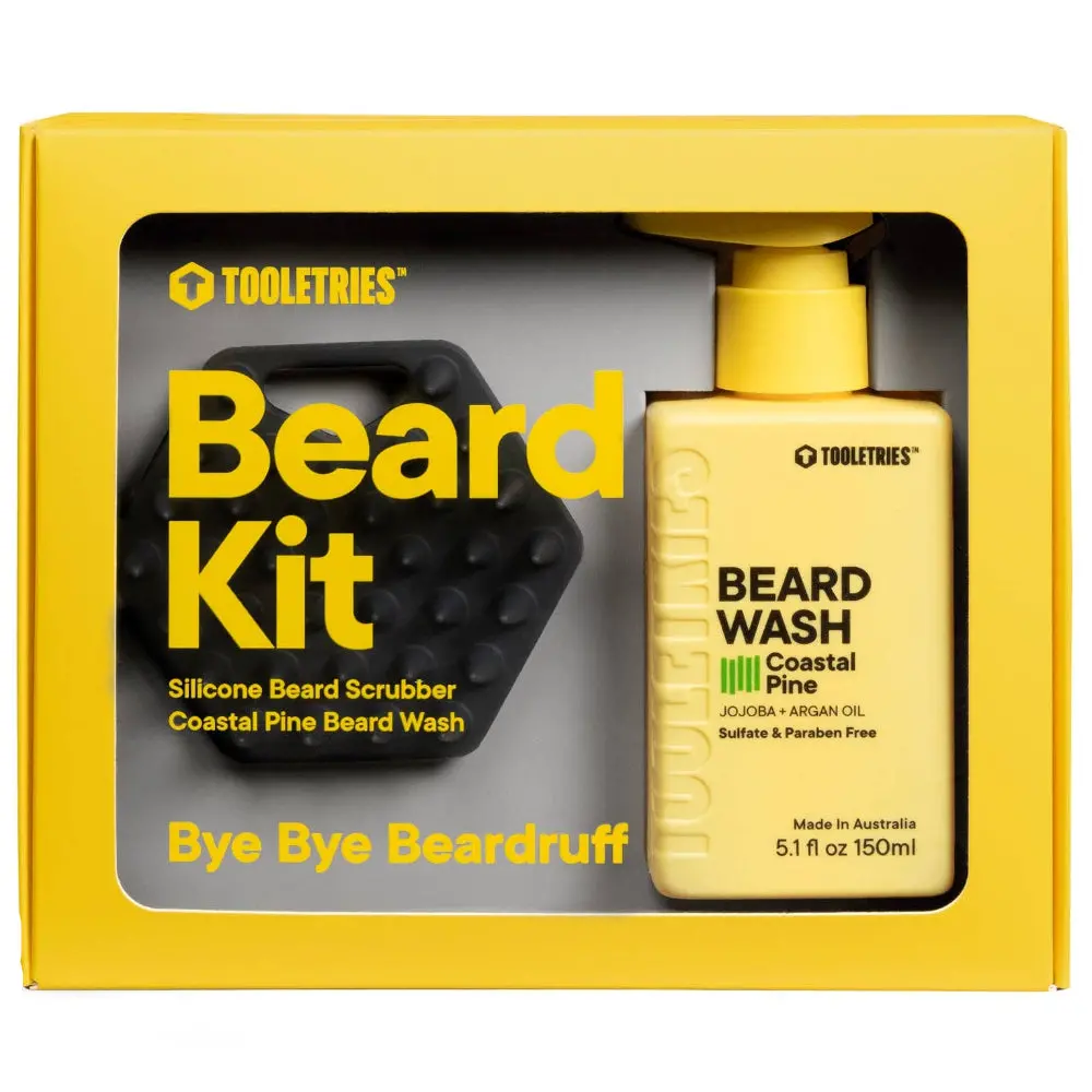 Tooletries Silicone Beard Scrubber & Pine Lather Kit 1