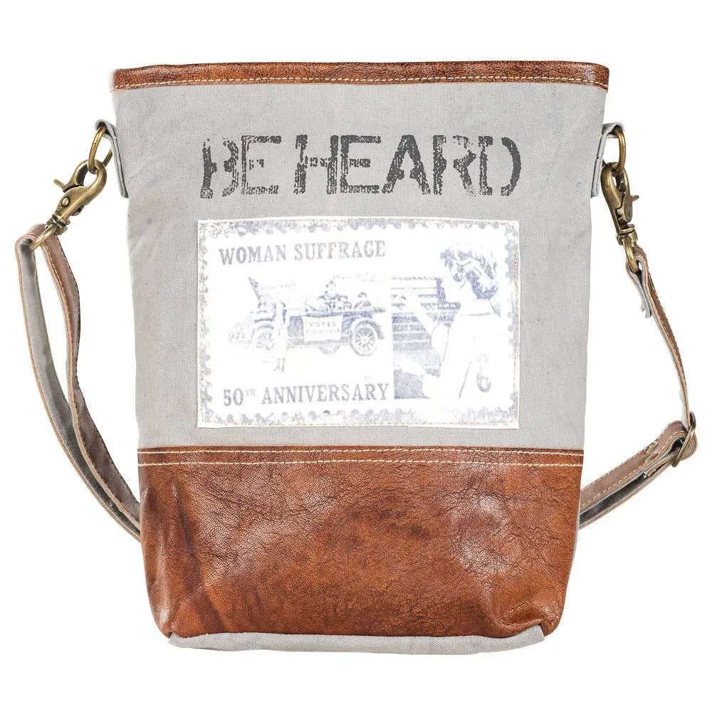 Clea Ray Canvas "Be Heard" Shoulder Bag 1