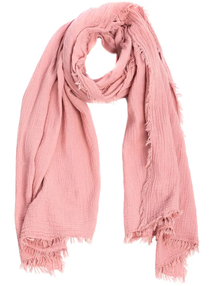Saachi Cotton Fringed Light Scarves - 39" X 71" 1