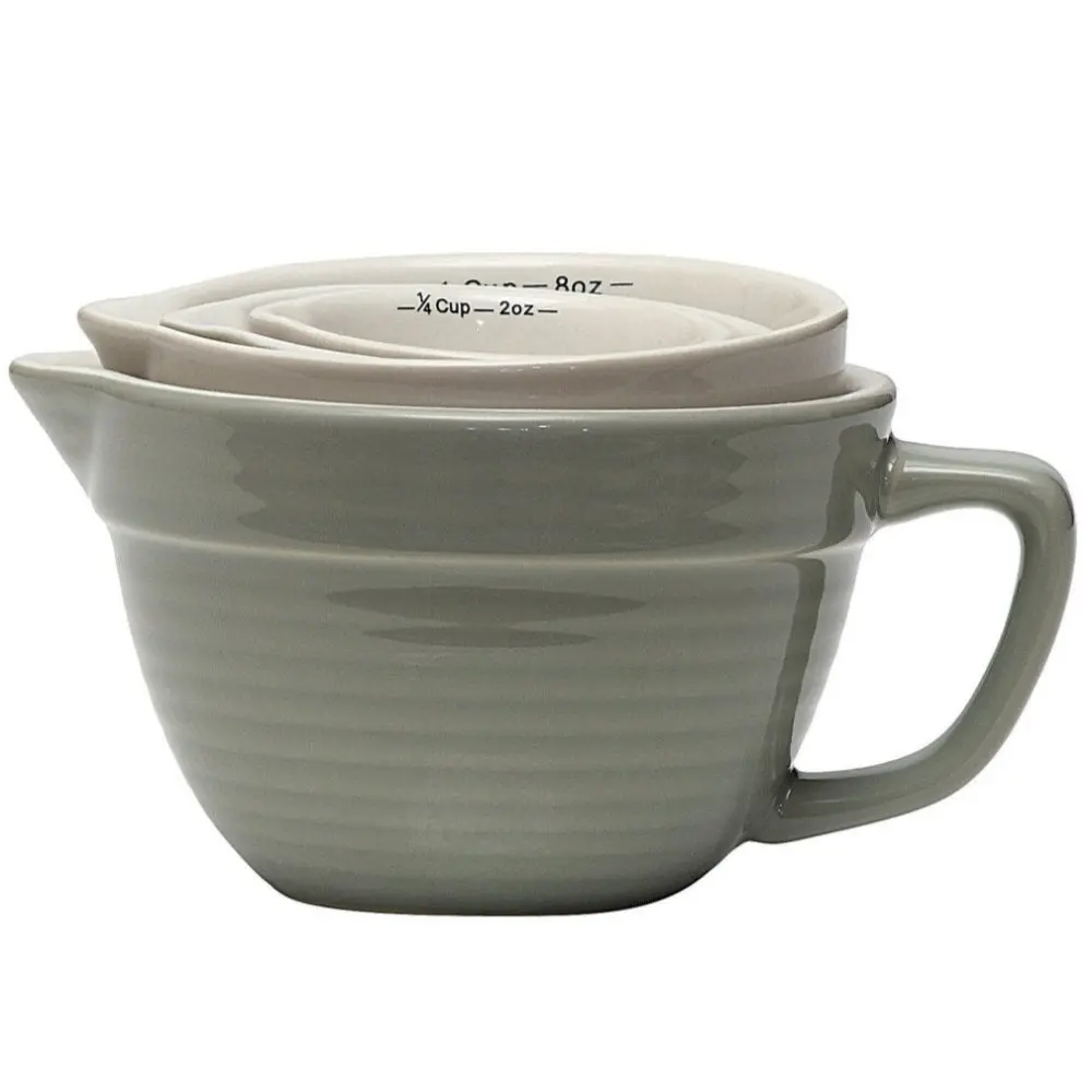 Stoneware Batter Bowl-Style Measuring Cups - 4 Pc. 1