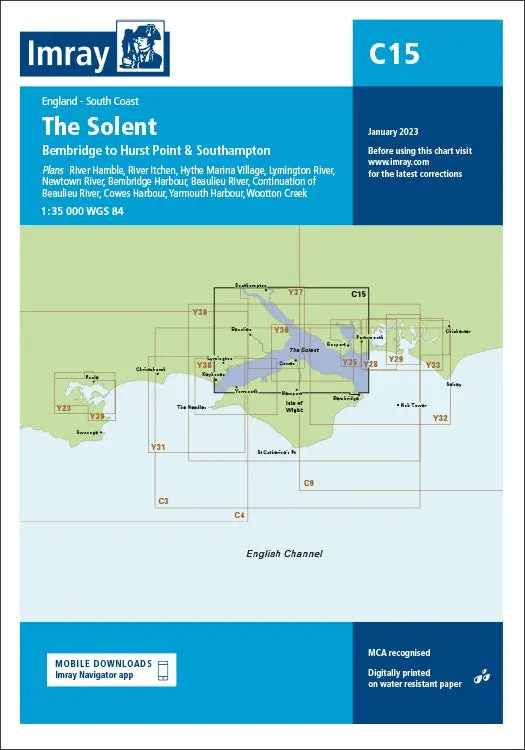 Imray C15 The Solent Chart 1