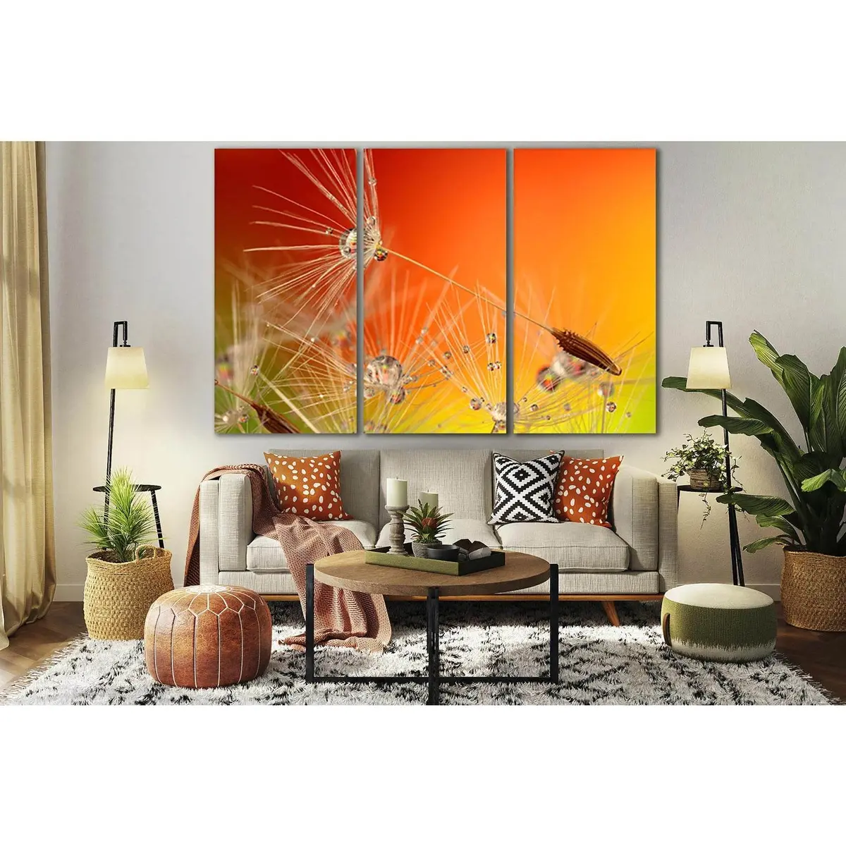 Dandelion Seeds In Dew №Sl730 Ready To Hang Canvas Print 5
