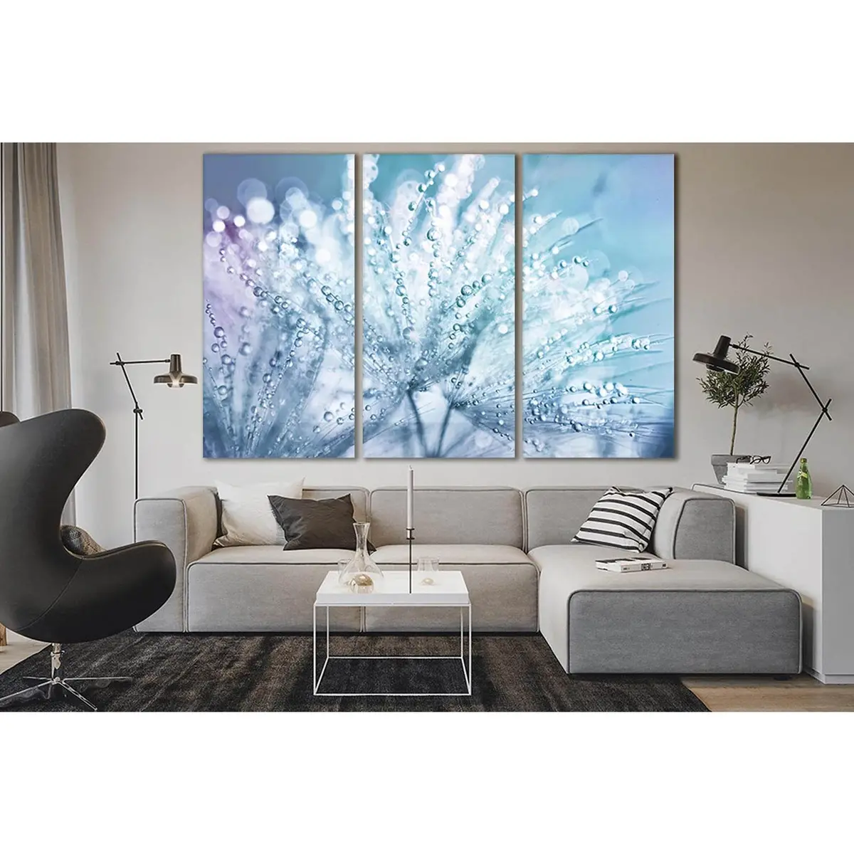 Dandelion Seeds In The Drops №Sl701 Ready To Hang Canvas Print 5
