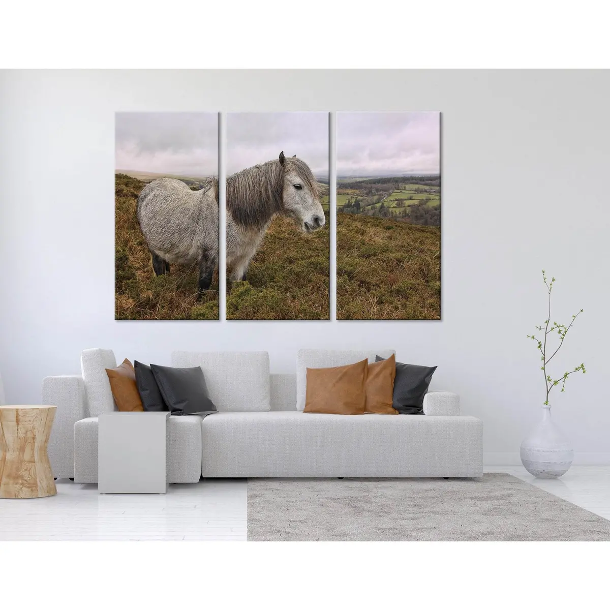 Dartmoor Pony Landscape №04250 Ready To Hang Canvas Print 5