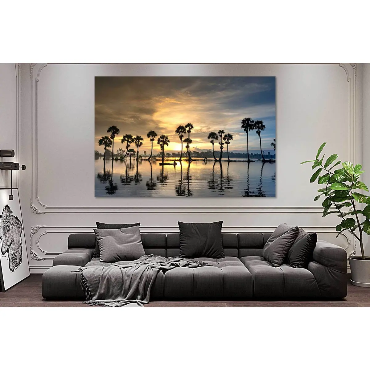 Dawn Over The River №D2033 Ready To Hang Canvas Print 1