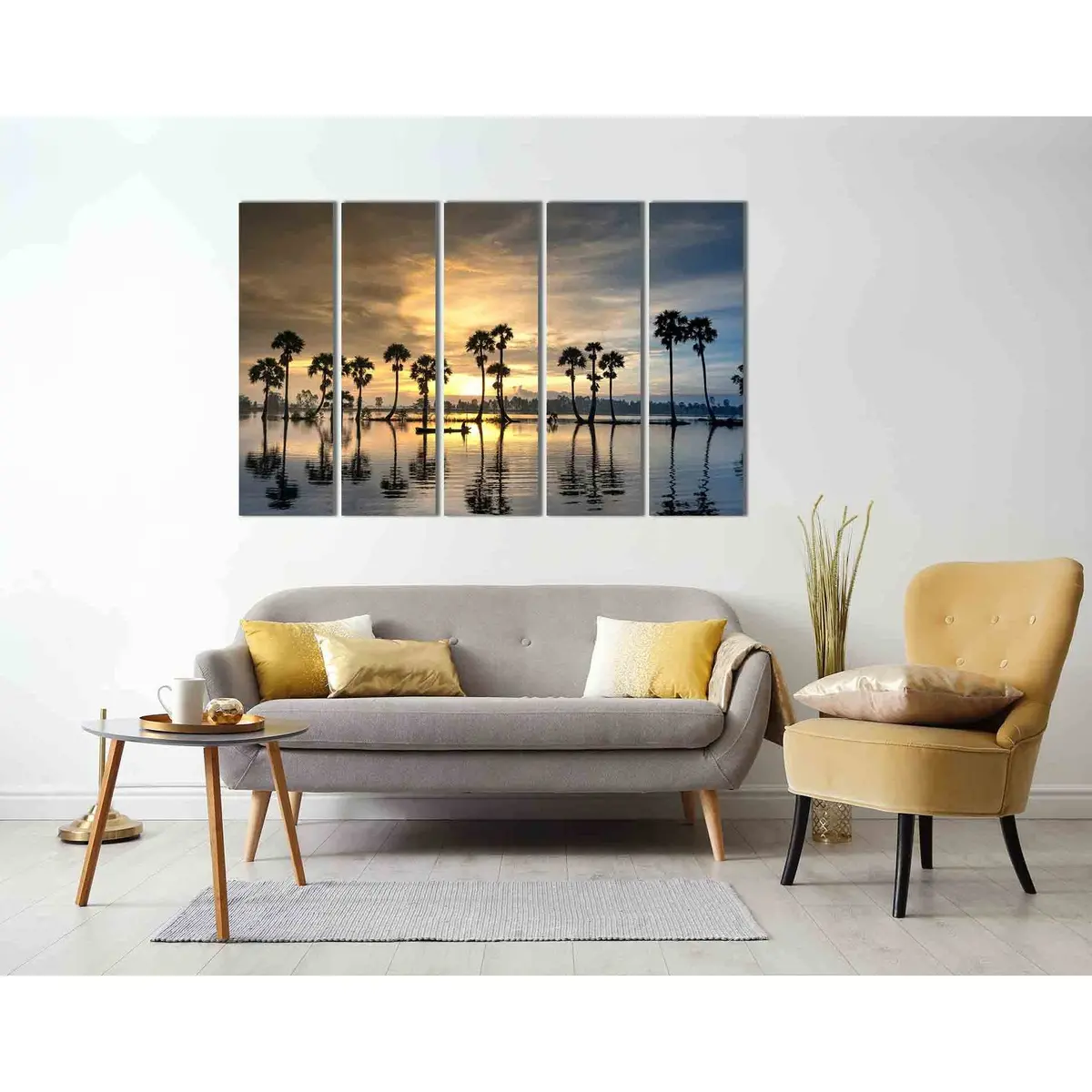 Dawn River Landscape Canvas Art №D2033 – Premium Ready-to-Hang Wall Decor - Image 3