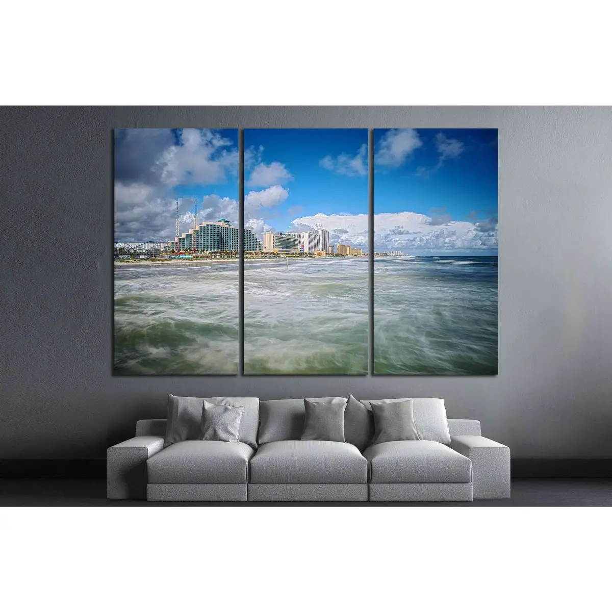 Daytona Beach Florida From Sunglow Fishing Pier №1299 Ready To Hang Canvas Print 5