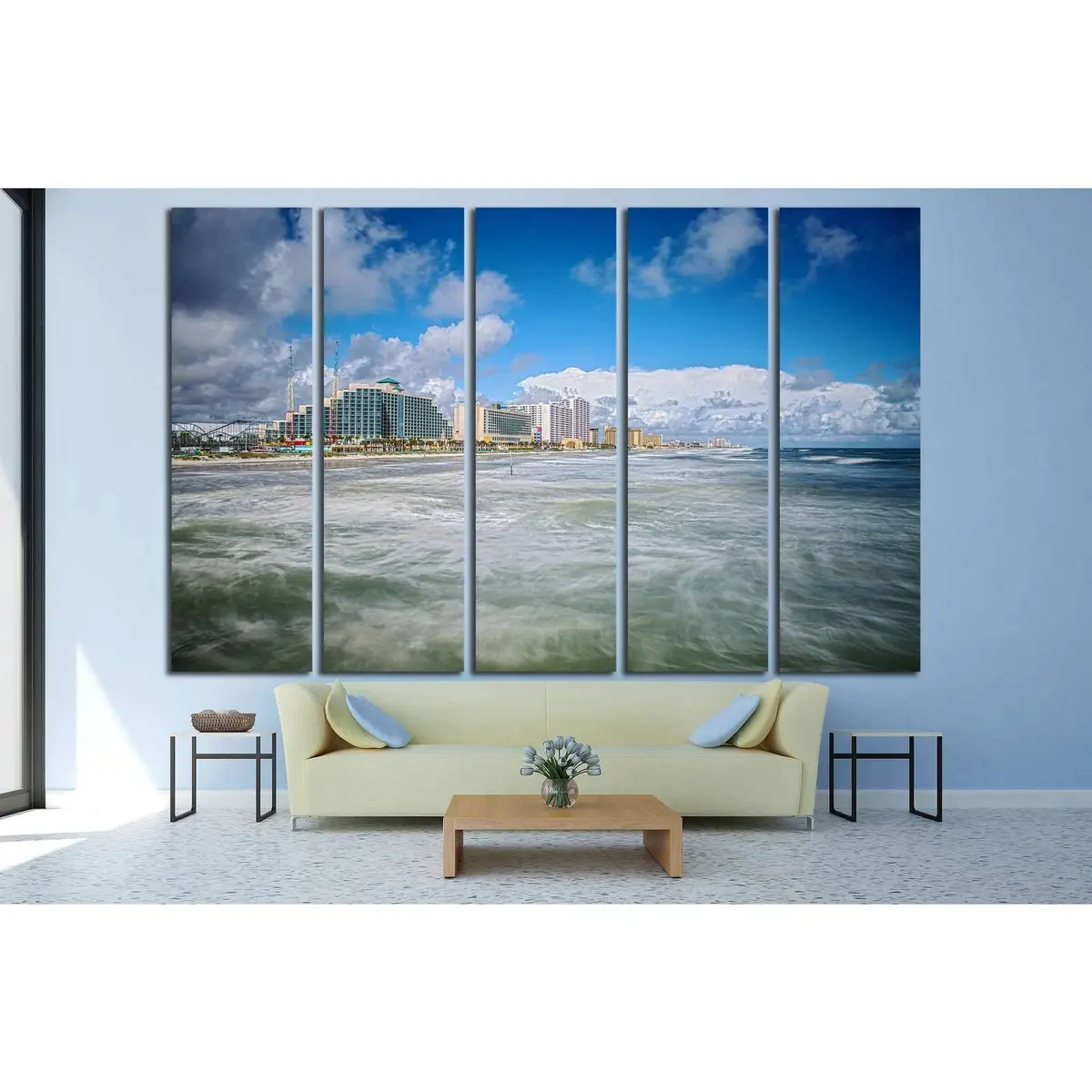 Daytona Beach Canvas Wall Art – Sunset View from Sunglow Fishing Pier, Ready-to-Hang Print #1299 - Image 2