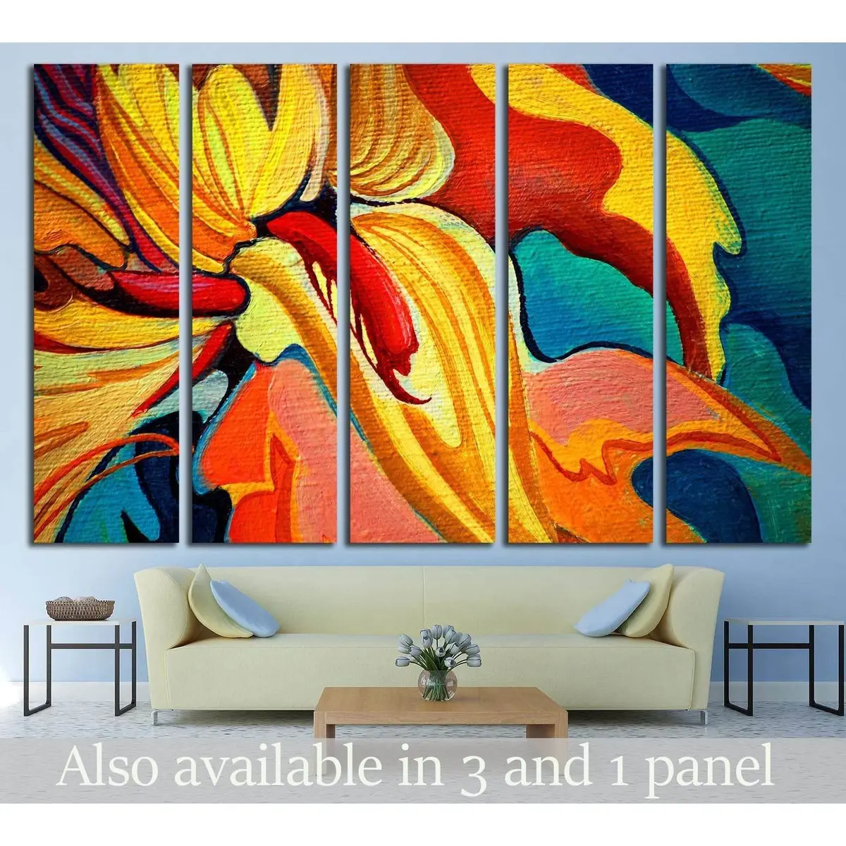Hand-Painted Oil Flower Canvas Art №2553 – Premium Ready-to-Hang Wall Decor