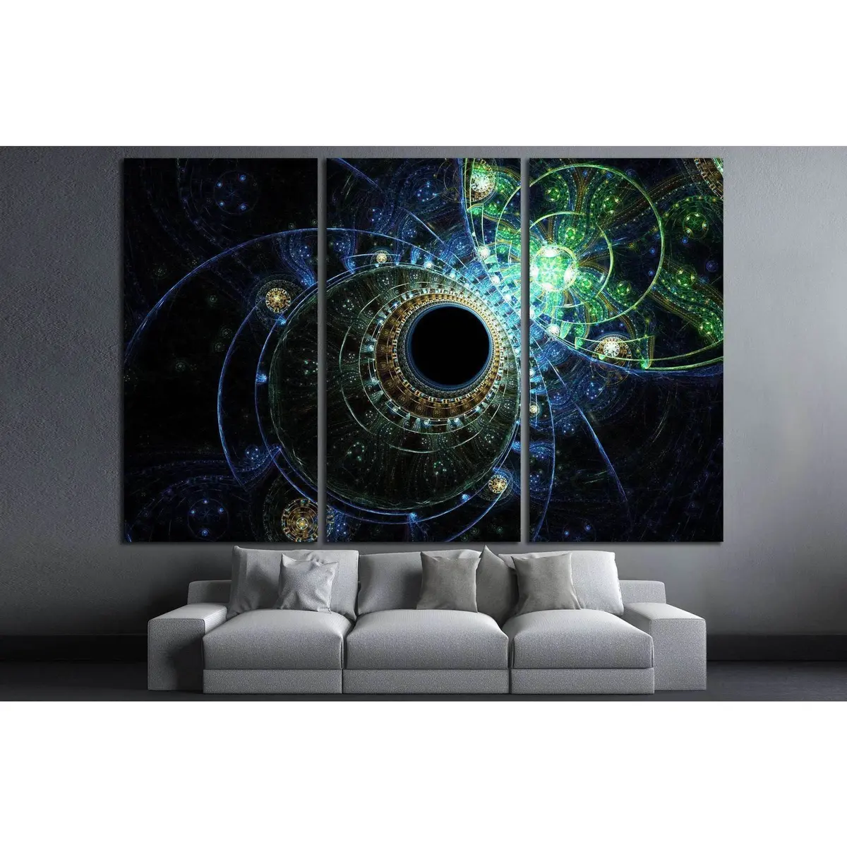 Deep Ocean Water, Fractal Abstraction №1416 Ready To Hang Canvas Print 5