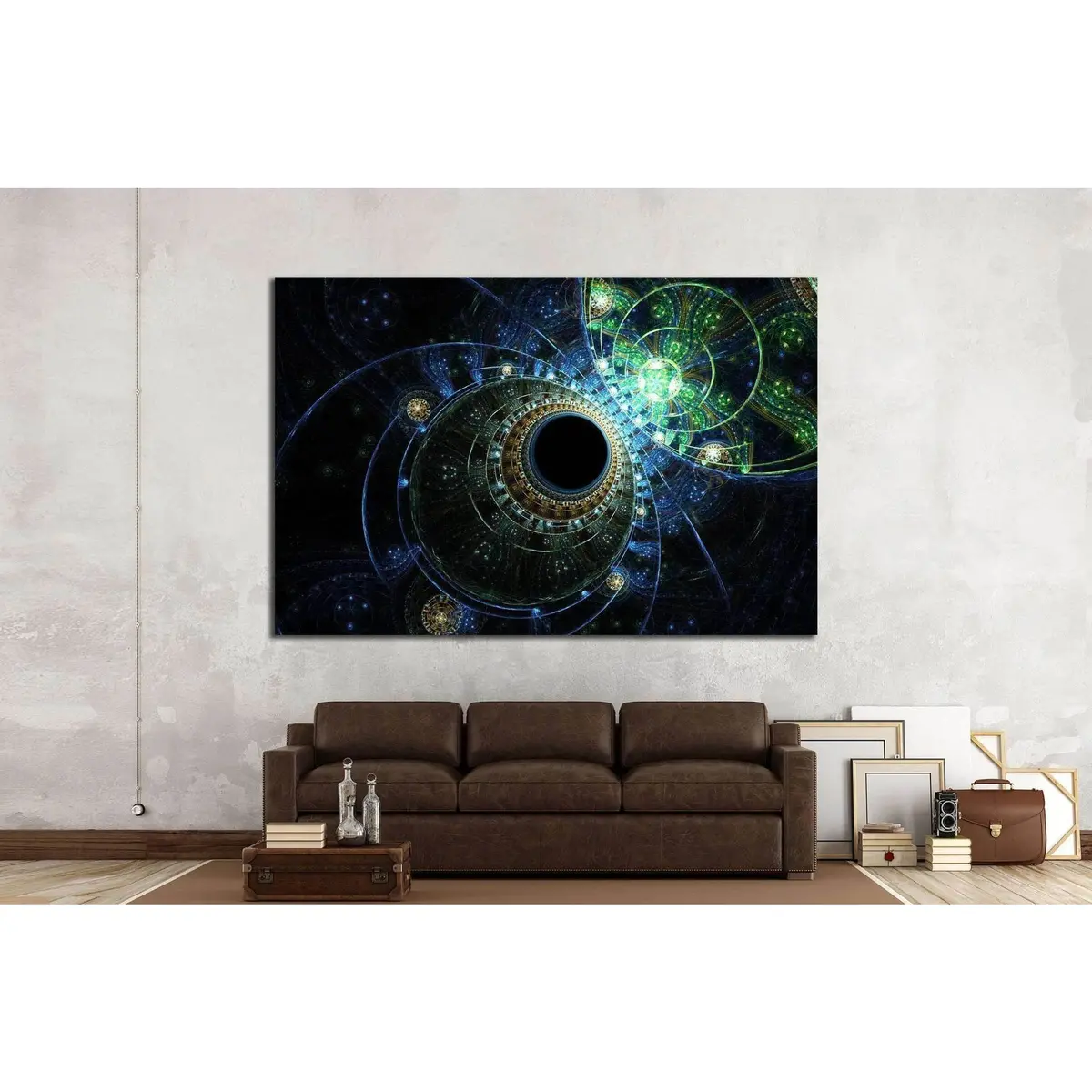 Deep Ocean Water, Fractal Abstraction №1416 Ready To Hang Canvas Print 3
