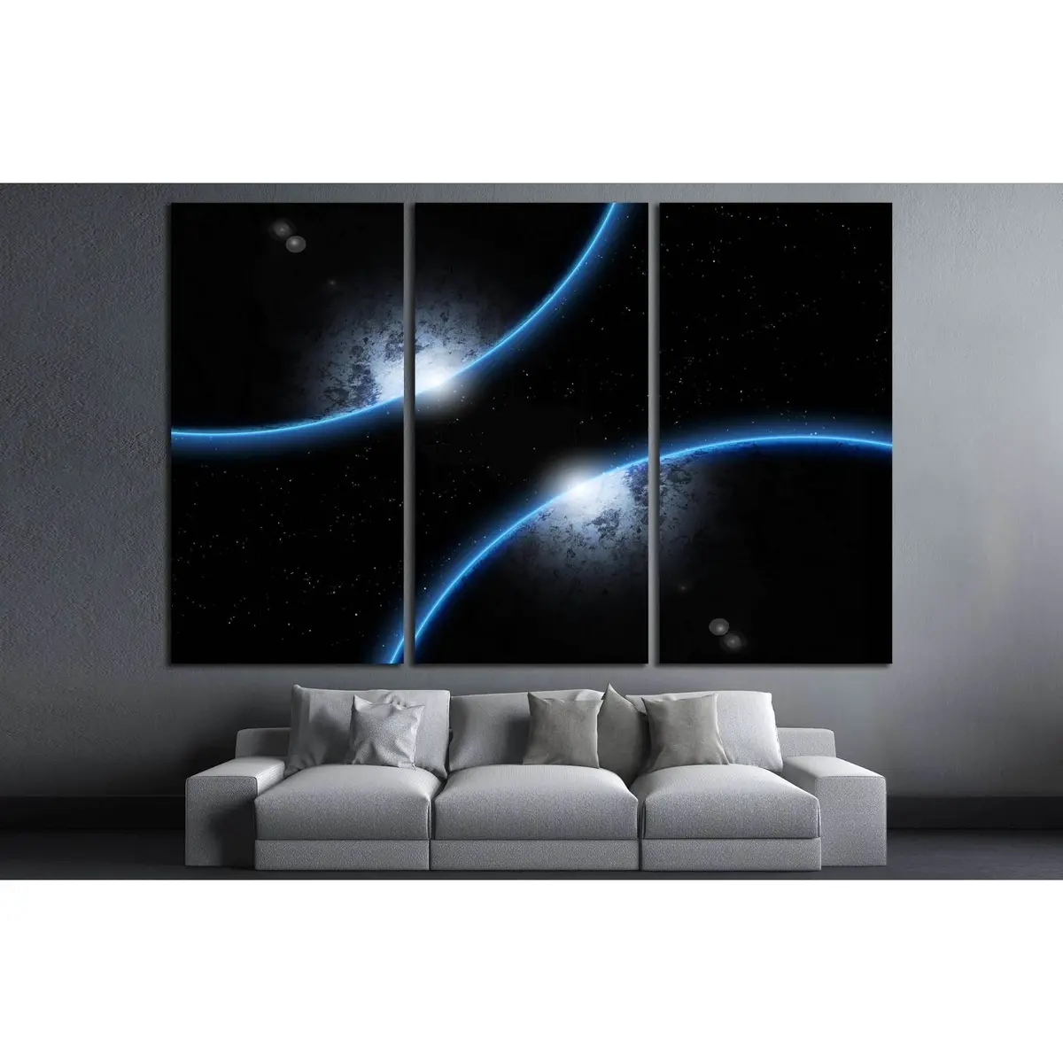 Deep Space With Two Planet Background. №2464 Ready To Hang Canvas Print 5