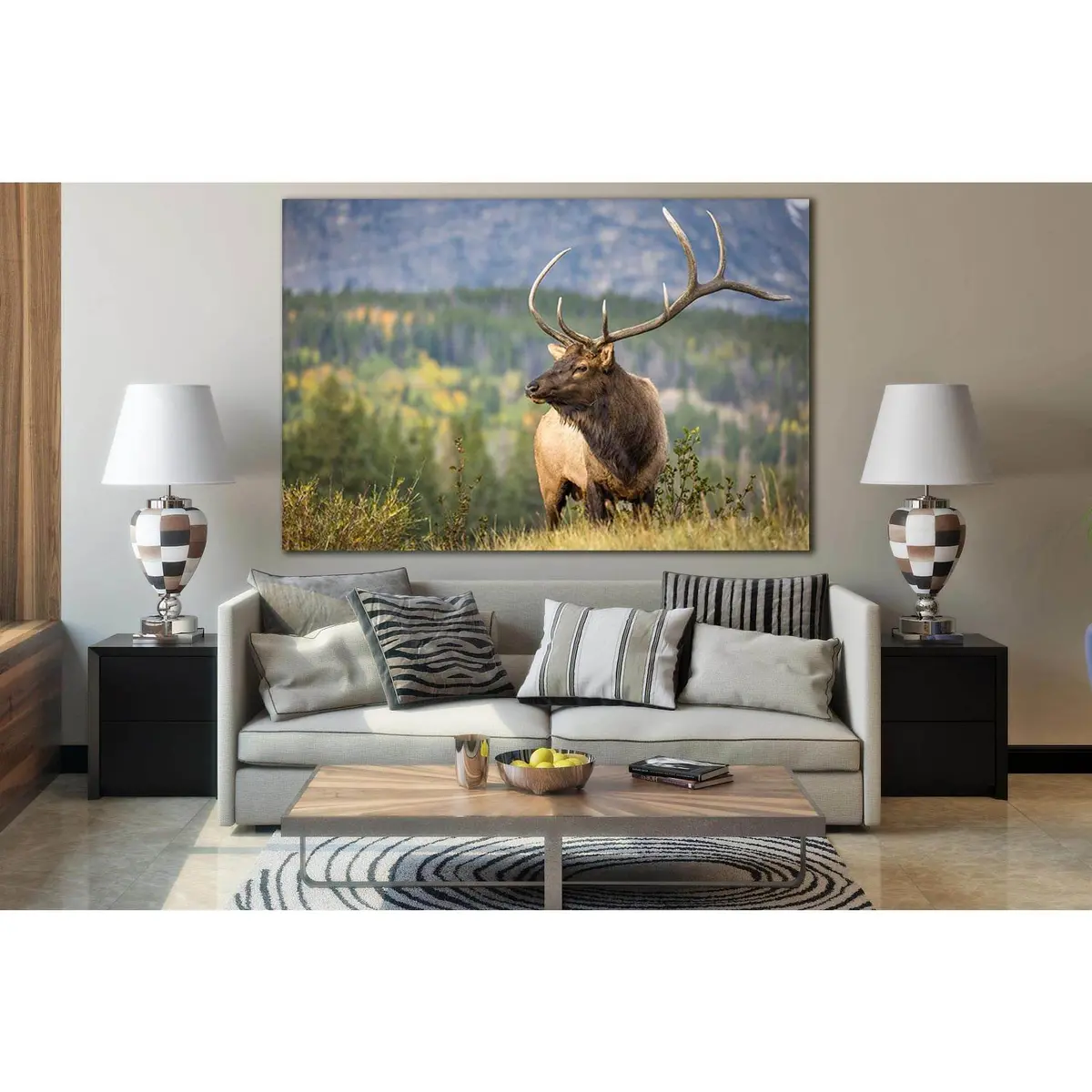 Deer With Beautiful Antlers №Sl1049 Ready To Hang Canvas Print 1