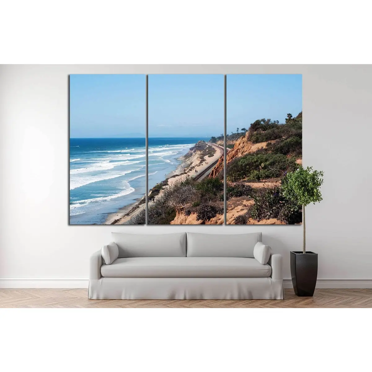 Del Mar, California №1021 Ready To Hang Canvas Print 2