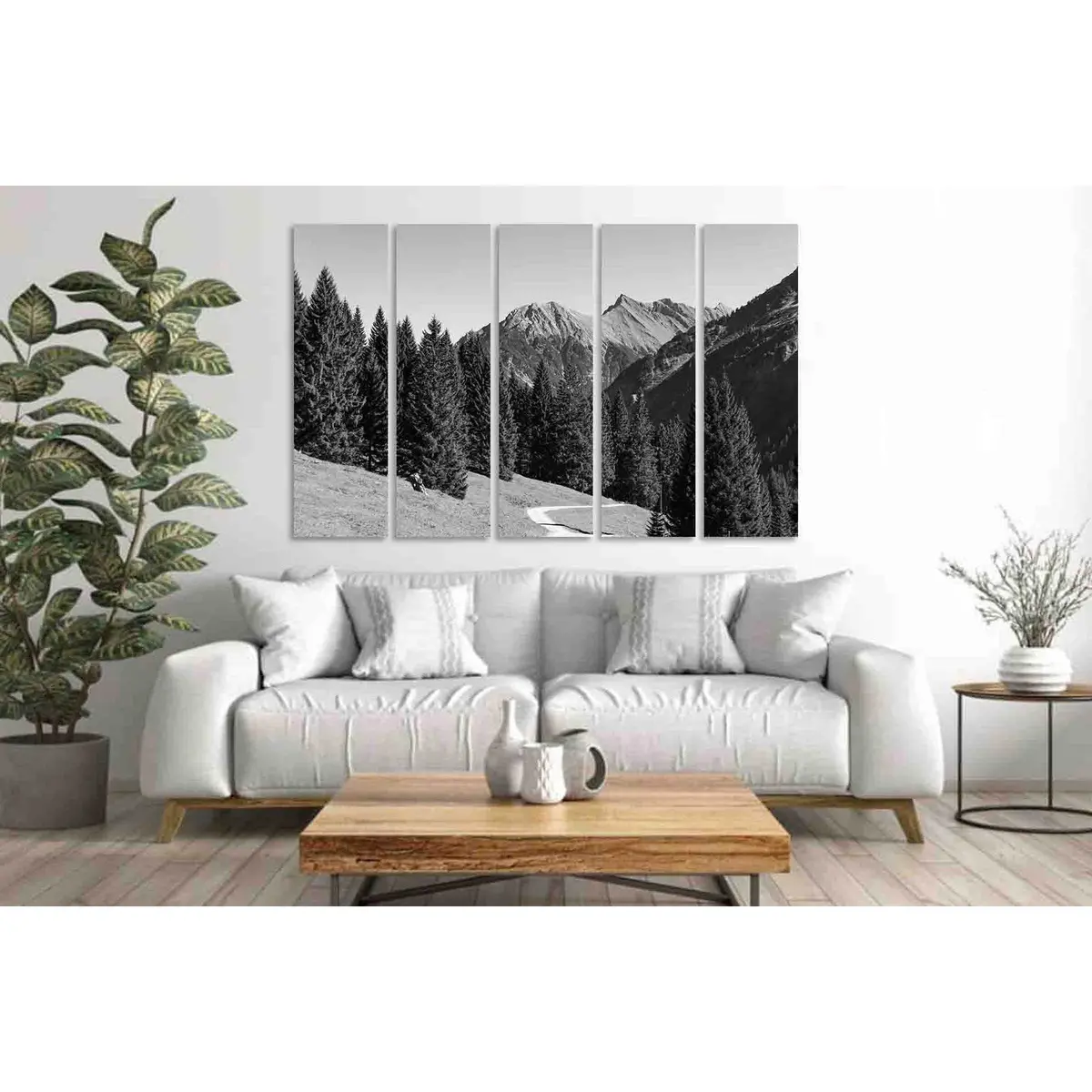 Mountain Forest Canvas Art №D2818 – Pre-Stretched Ready-to-Hang Wall Decor