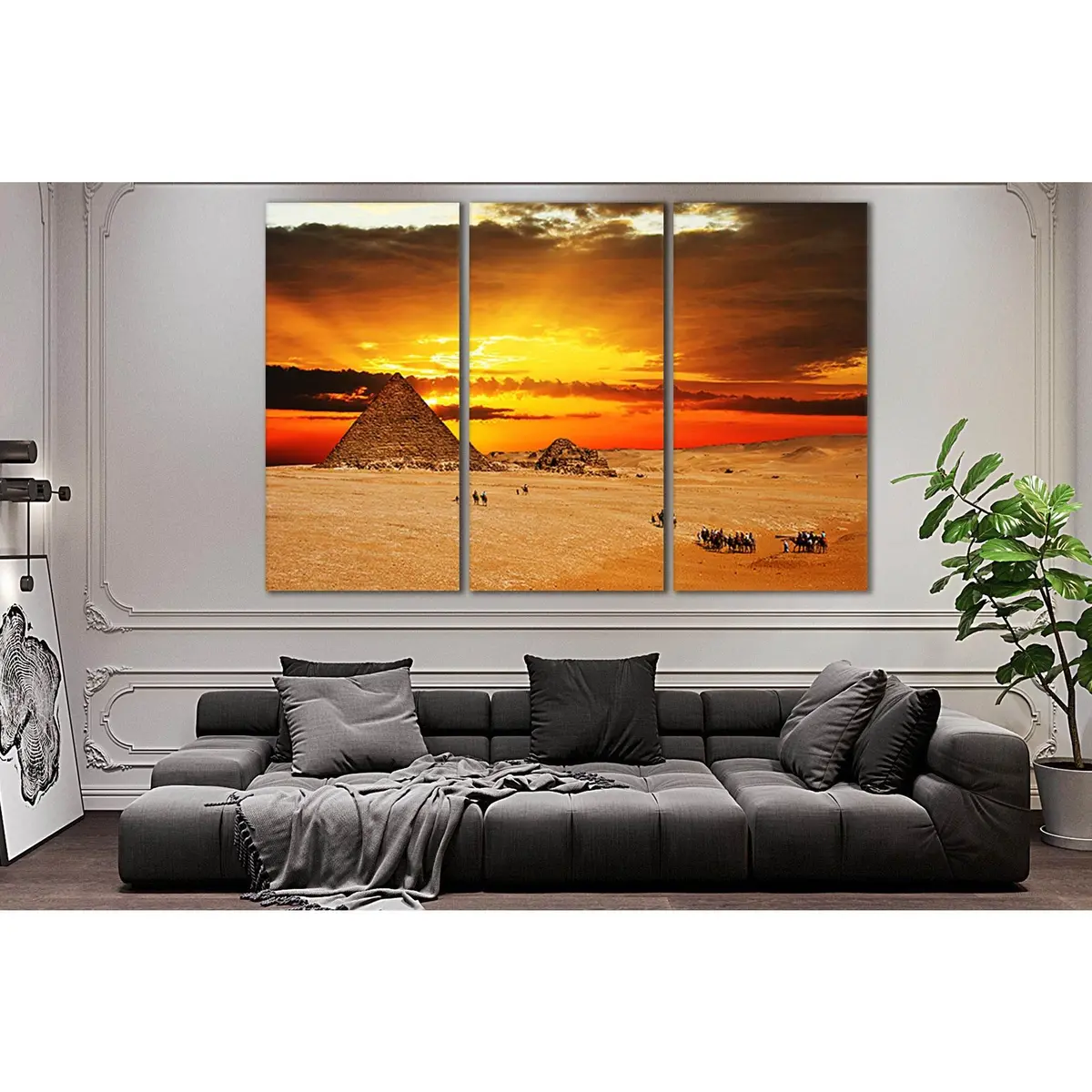 Desert Pyramid At Sunset №Sl238 Ready To Hang Canvas Print 5