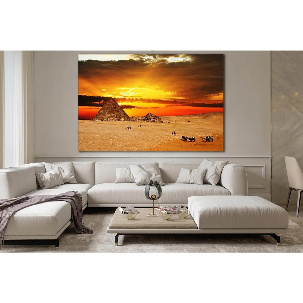 Desert Pyramid At Sunset №Sl238 Ready To Hang Canvas Print 2
