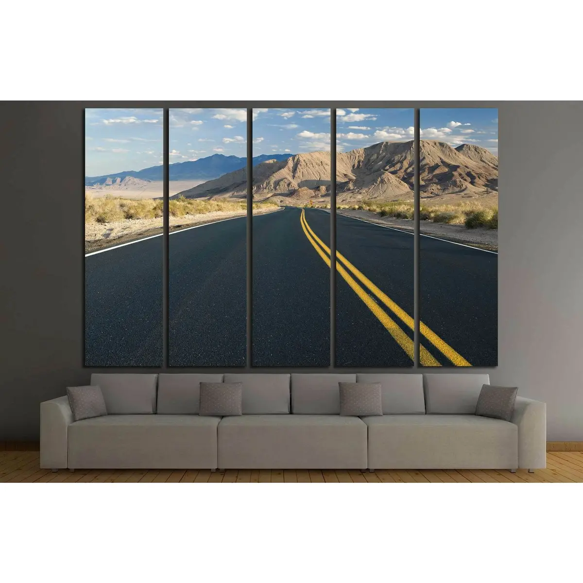 Vintage Desert Highway Canvas Wall Art – Southern California Scene #1899 - Image 3