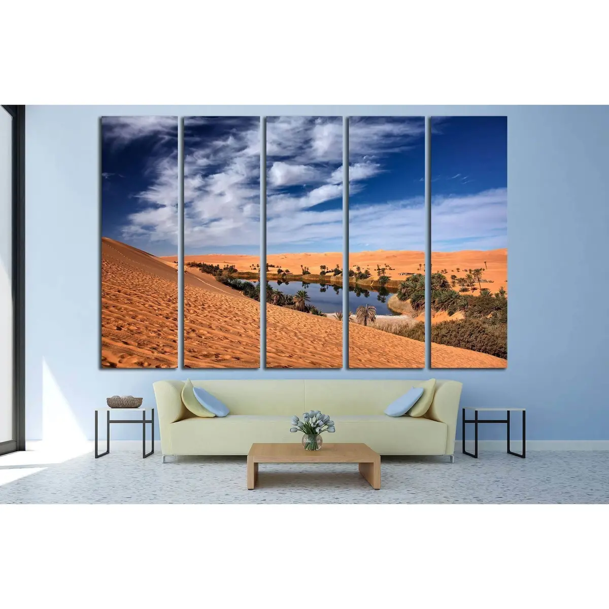 Sahara Desert Oasis Wall Art №2499 – Premium Ready-to-Hang Canvas Print - Image 3