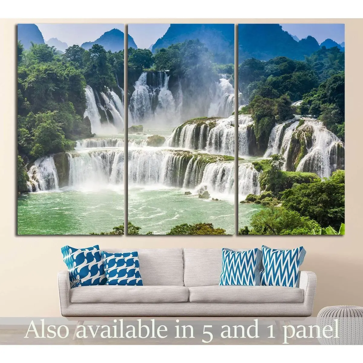 Detian Waterfall №607 Ready To Hang Canvas Print 5