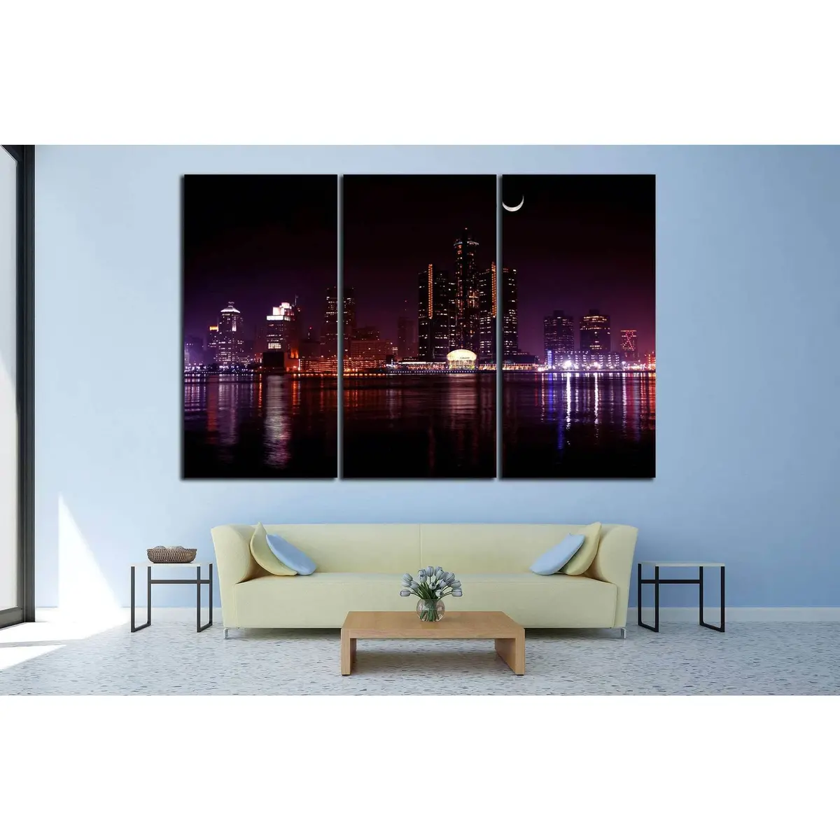 Detroit Skyscraper №136 Ready To Hang Canvas Print 5