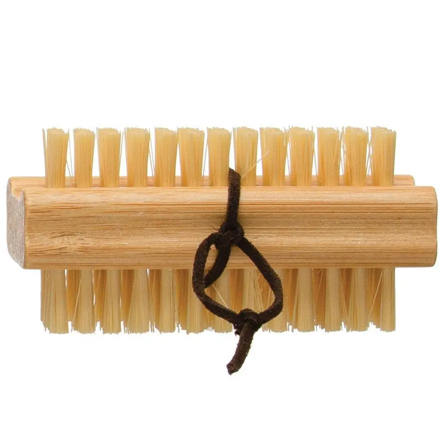 Miniature Polyester Bristle Bamboo Scrubbing Brush - 3.75" 1