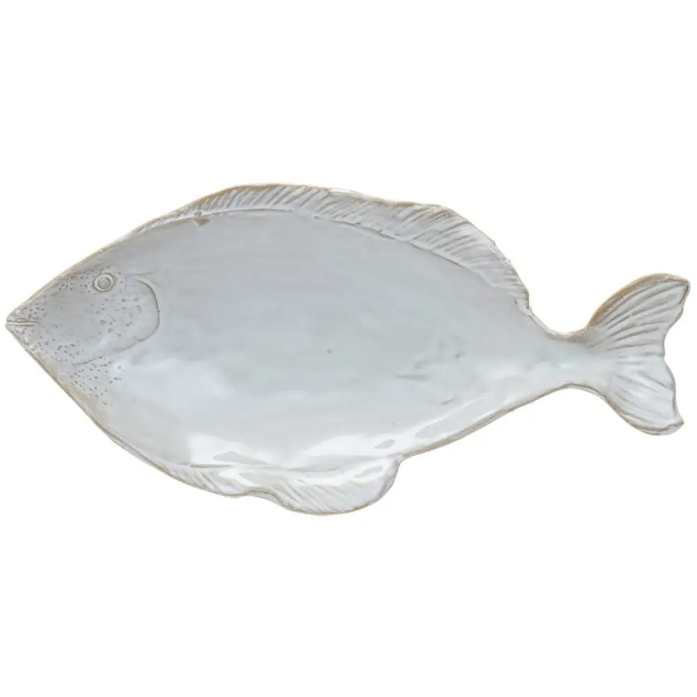 Fish-Shaped Glazed Stoneware Plate - 3.25" X 7.25" 1