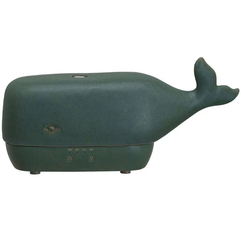 Viridian Whale Stoneware Essential Oil Heater & Diffuser - 10.5" 1