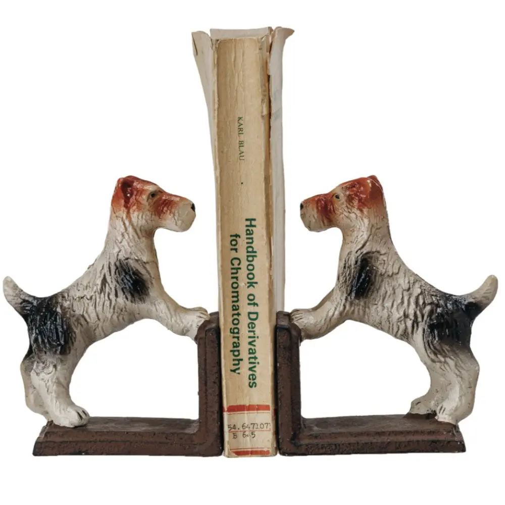 Cast Iron Jack Russel Terrier Bookends - 2 Pc. 1
