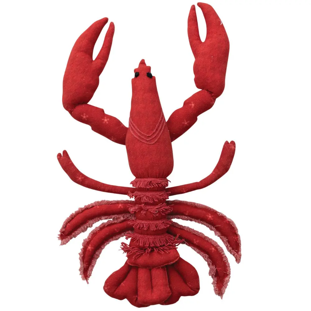 Decorative Plush Lobster Pillow W/ Fringe Accent - 22" 1