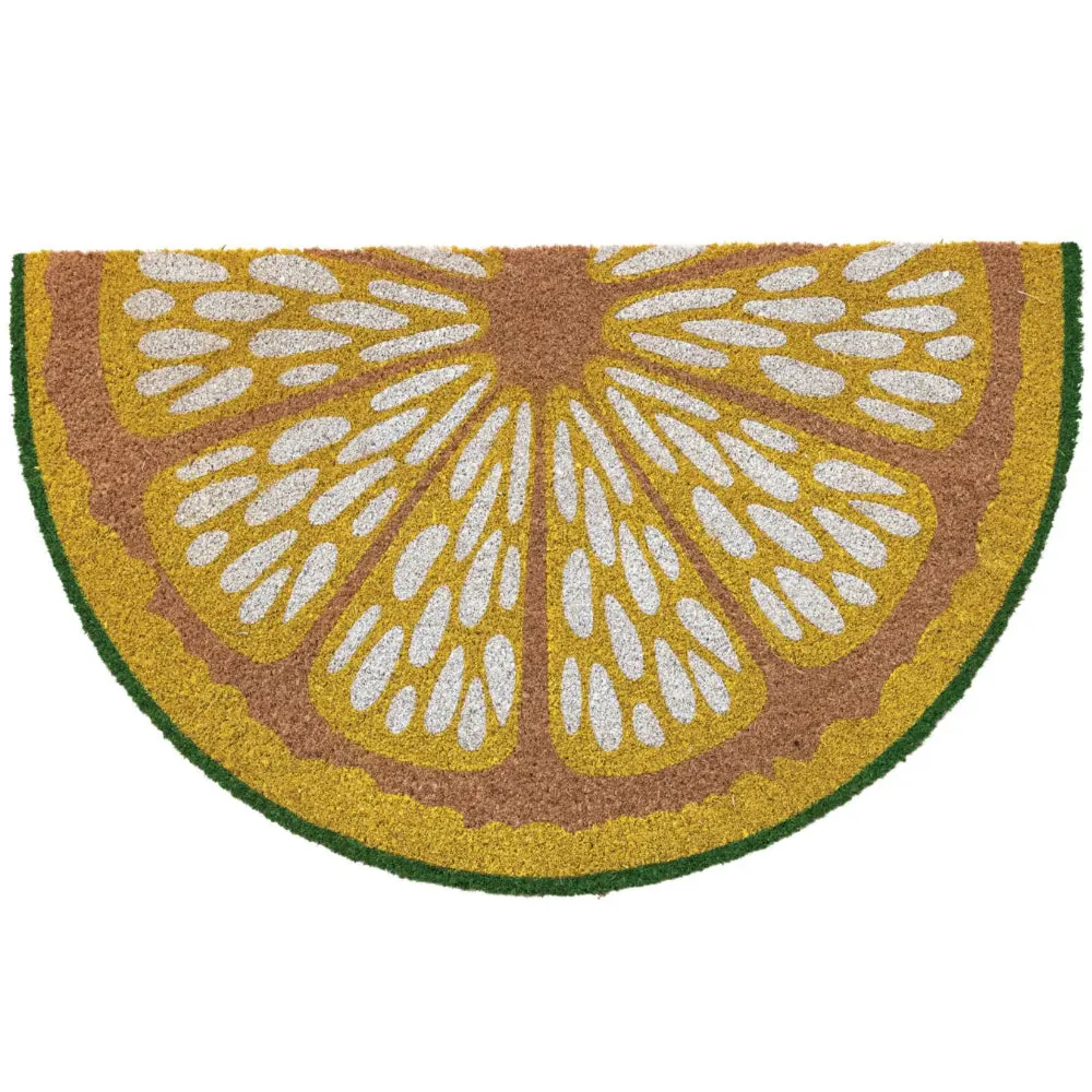 Lemon Slice Coir Mat - 17.5" X 29" 1