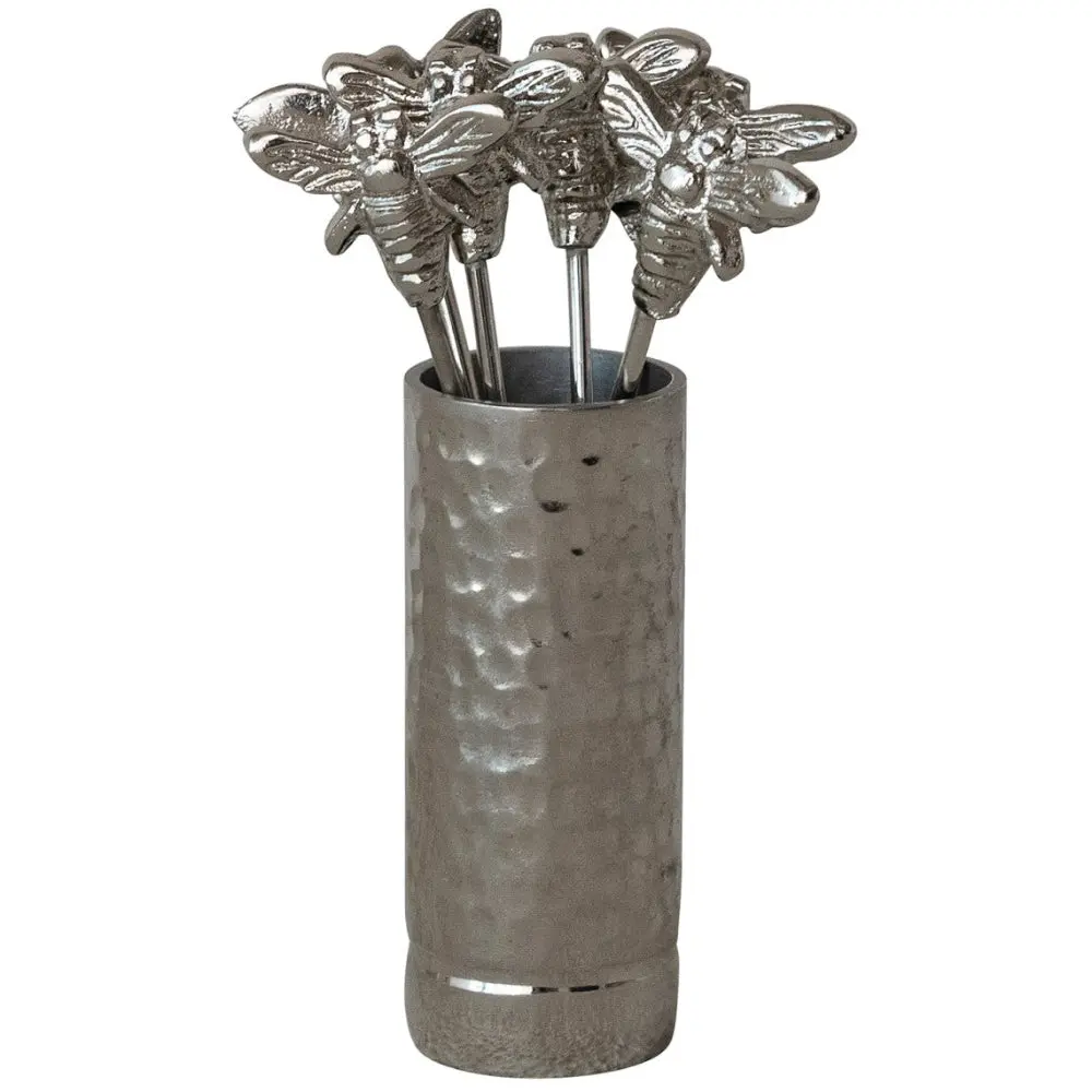 Creative Co-Op Stainless Steel Appetizer Picks W/ Aluminum Holder - 7 Pc. 1