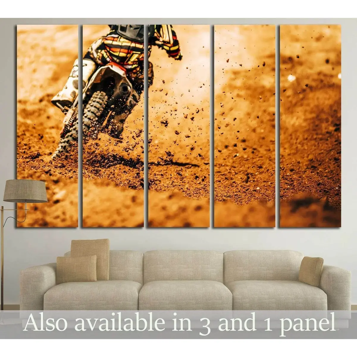 Dirt Bike No. 168 Premium Canvas Wall Art – Ready to Hang