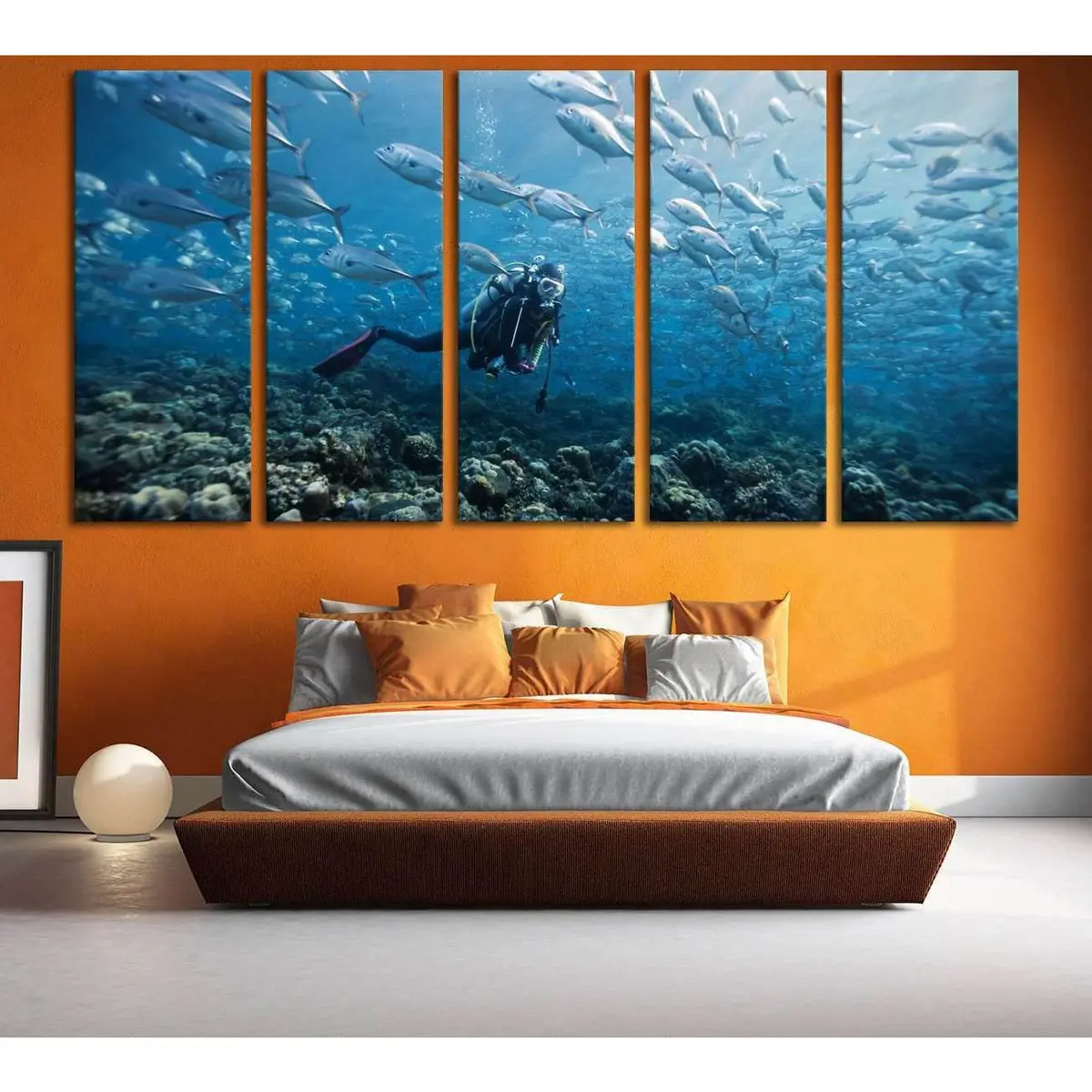 Underwater Diving Canvas Art Print #669 – Ready-to-Hang Wall Decor