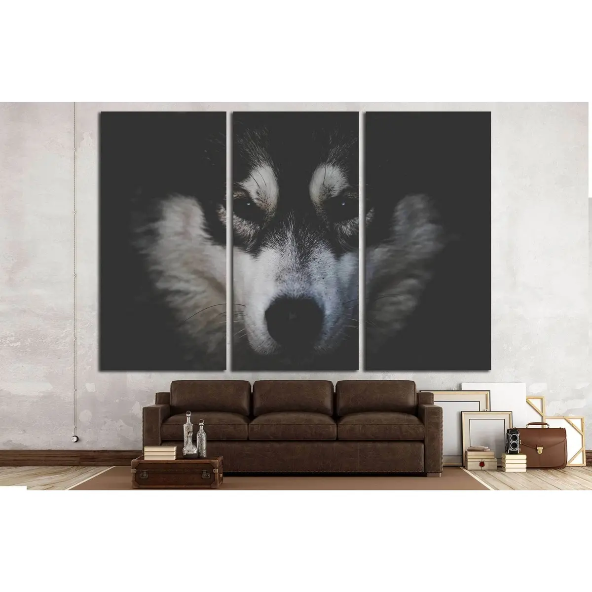 Dog Black And White №2 Ready To Hang Canvas Print 5