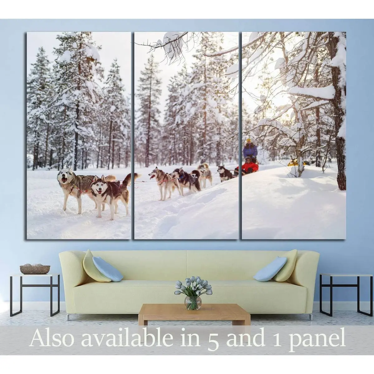 Dog Team №5 Ready To Hang Canvas Print 1