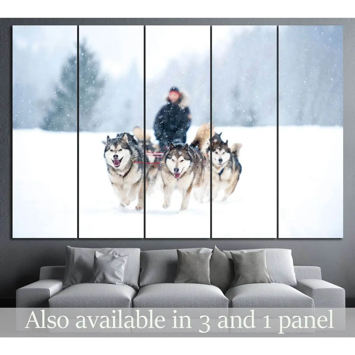 Winter Dog Team Canvas Wall Art – Ready-to-Hang Print