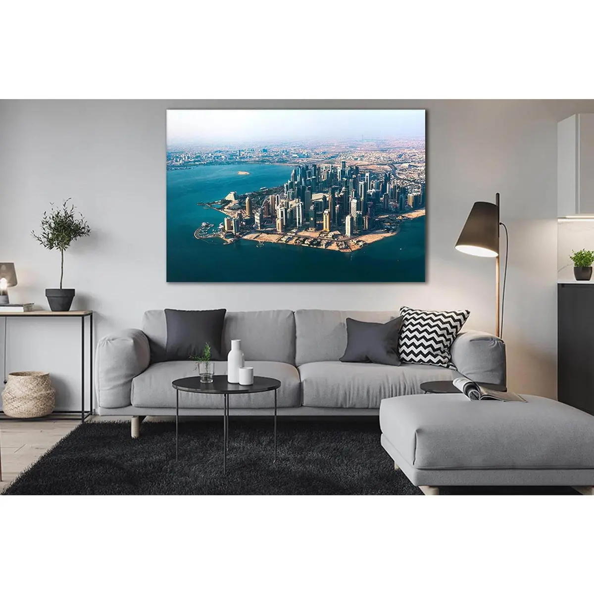 Doha Festival City Doha Qatar Cityscape №Sl336 Ready To Hang Canvas Print 1