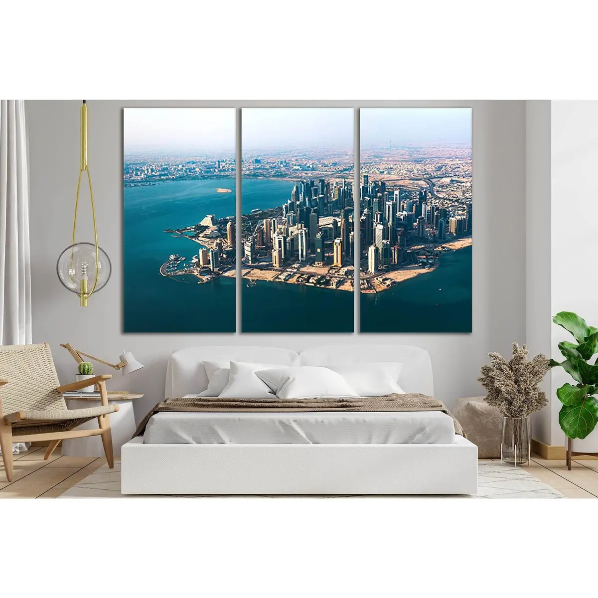 Doha Festival City Doha Qatar Cityscape №Sl336 Ready To Hang Canvas Print 5