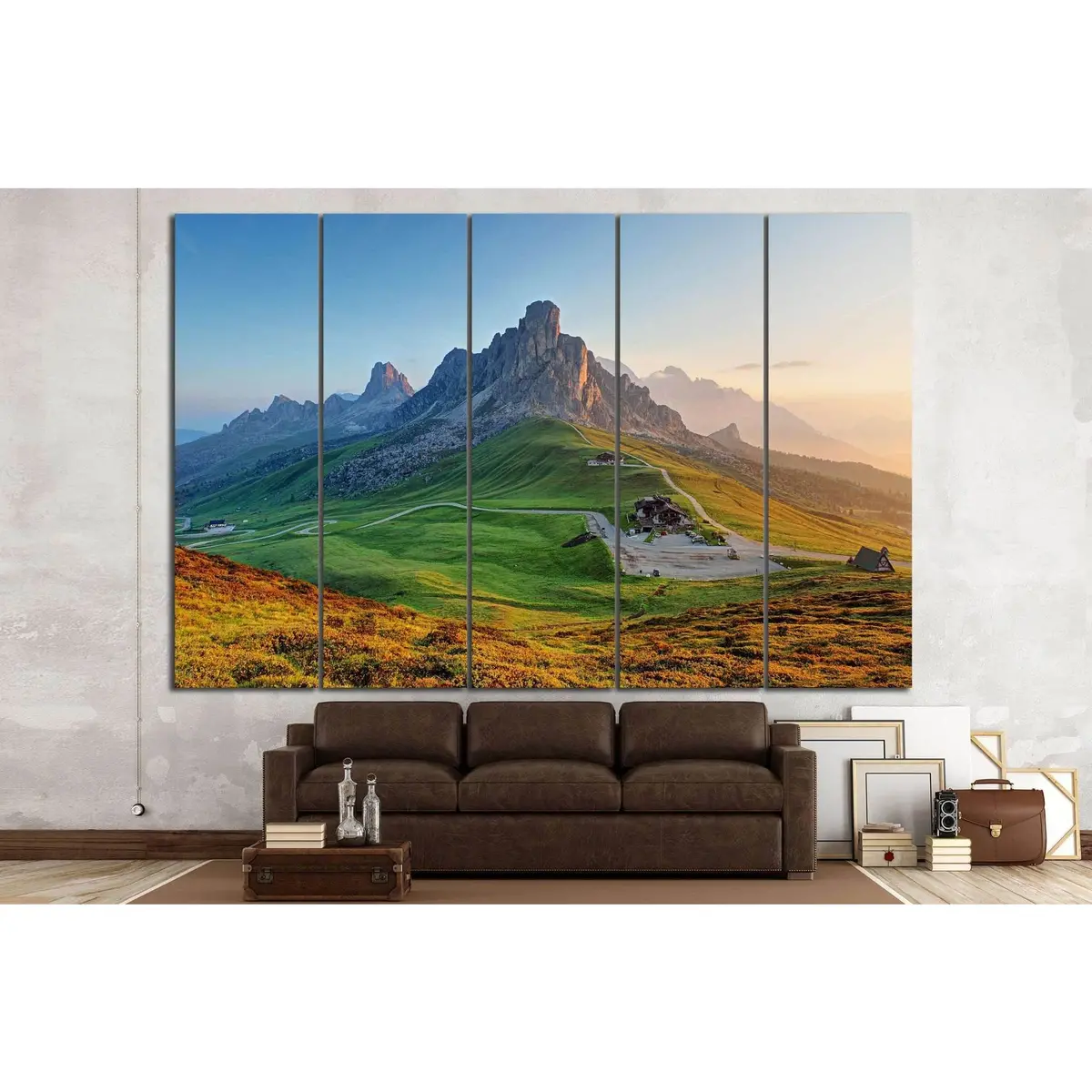Dolomites Mountain Scene #608 – Ready-to-Hang Canvas Print - Image 2