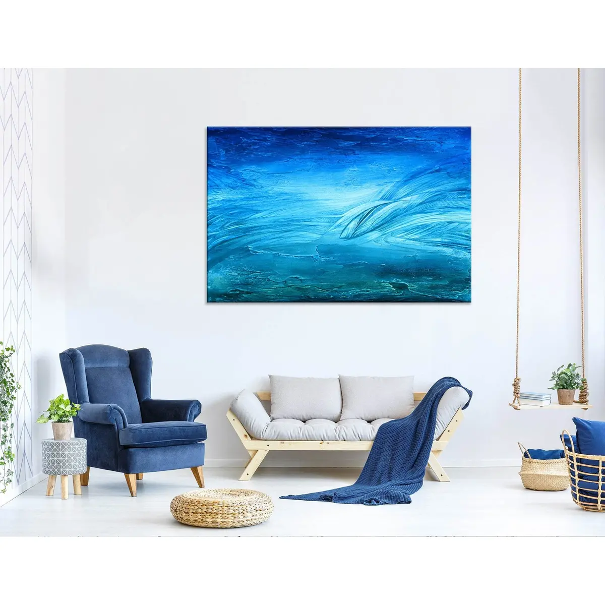 Dolphins In The Ocean №04301 Ready To Hang Canvas Print 3