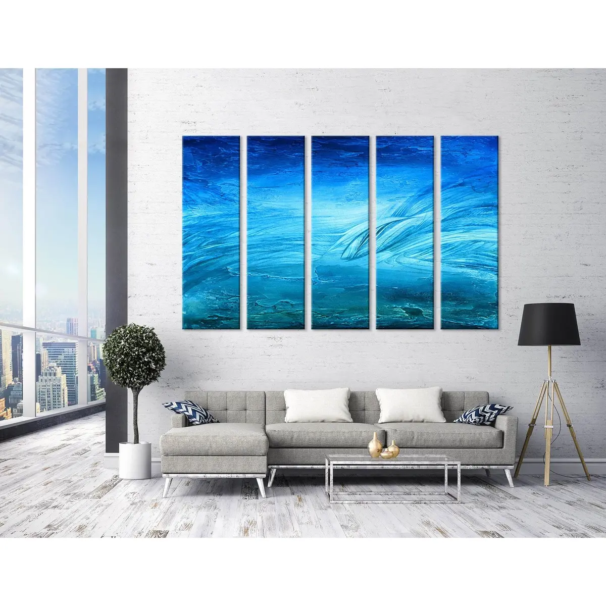 Ocean Dolphins Canvas Wall Art – Ready-to-Hang Print #04301