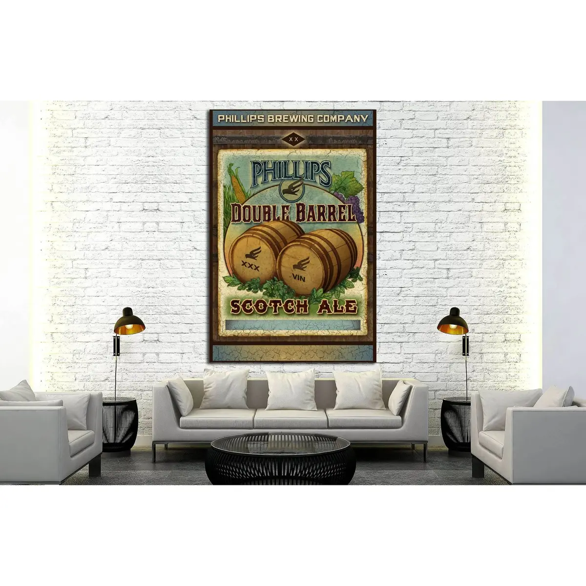 Double Barrel №3455 Ready To Hang Canvas Print 2