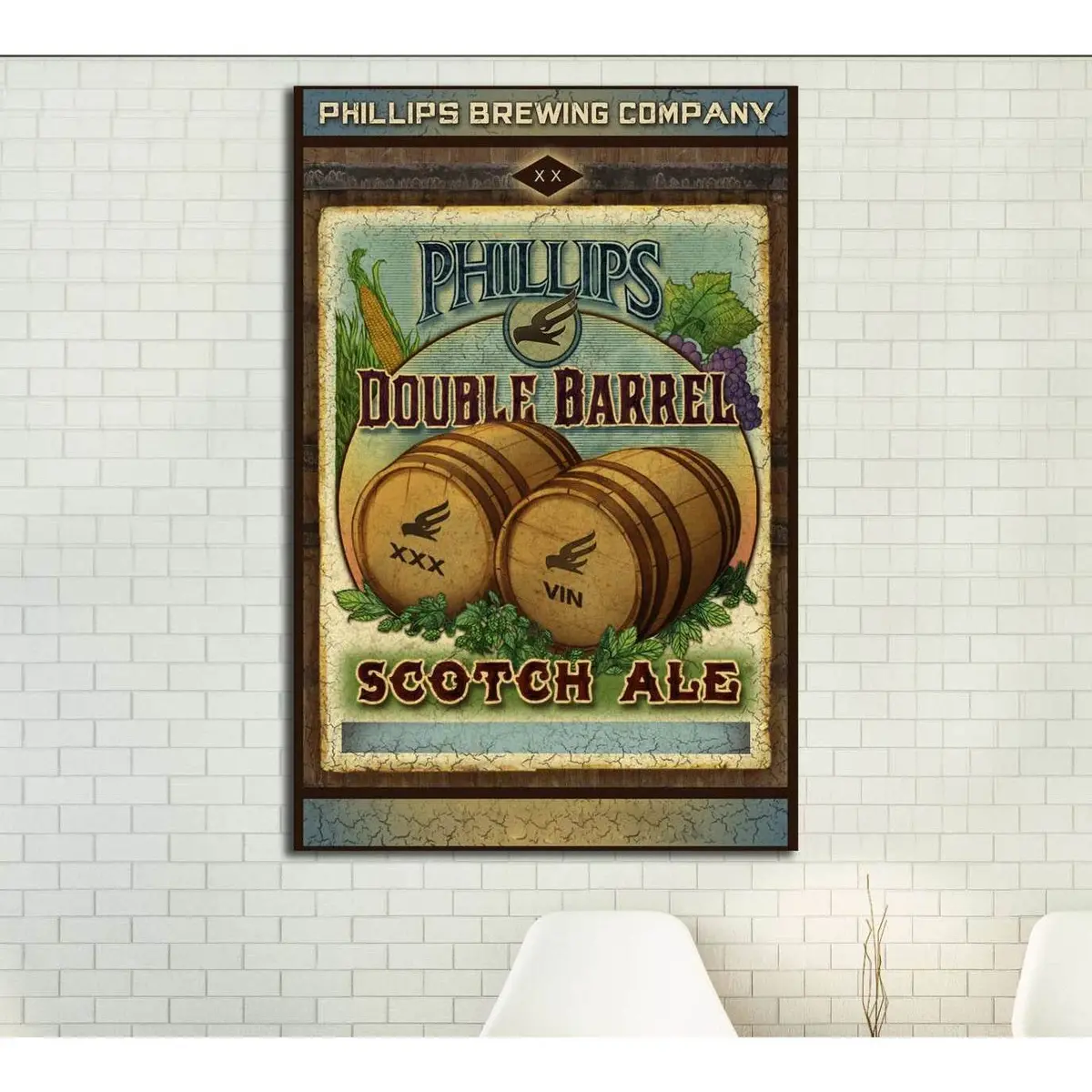 Double Barrel №3455 Ready To Hang Canvas Print 3